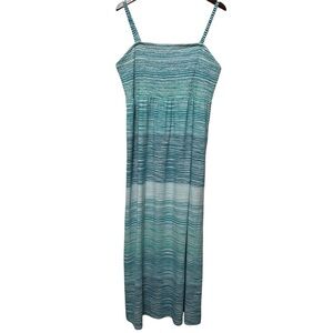 Lane Bryant Smocked Maxi Dress Womens 18-20 Coastal Beach Travel Vacation Stripe
